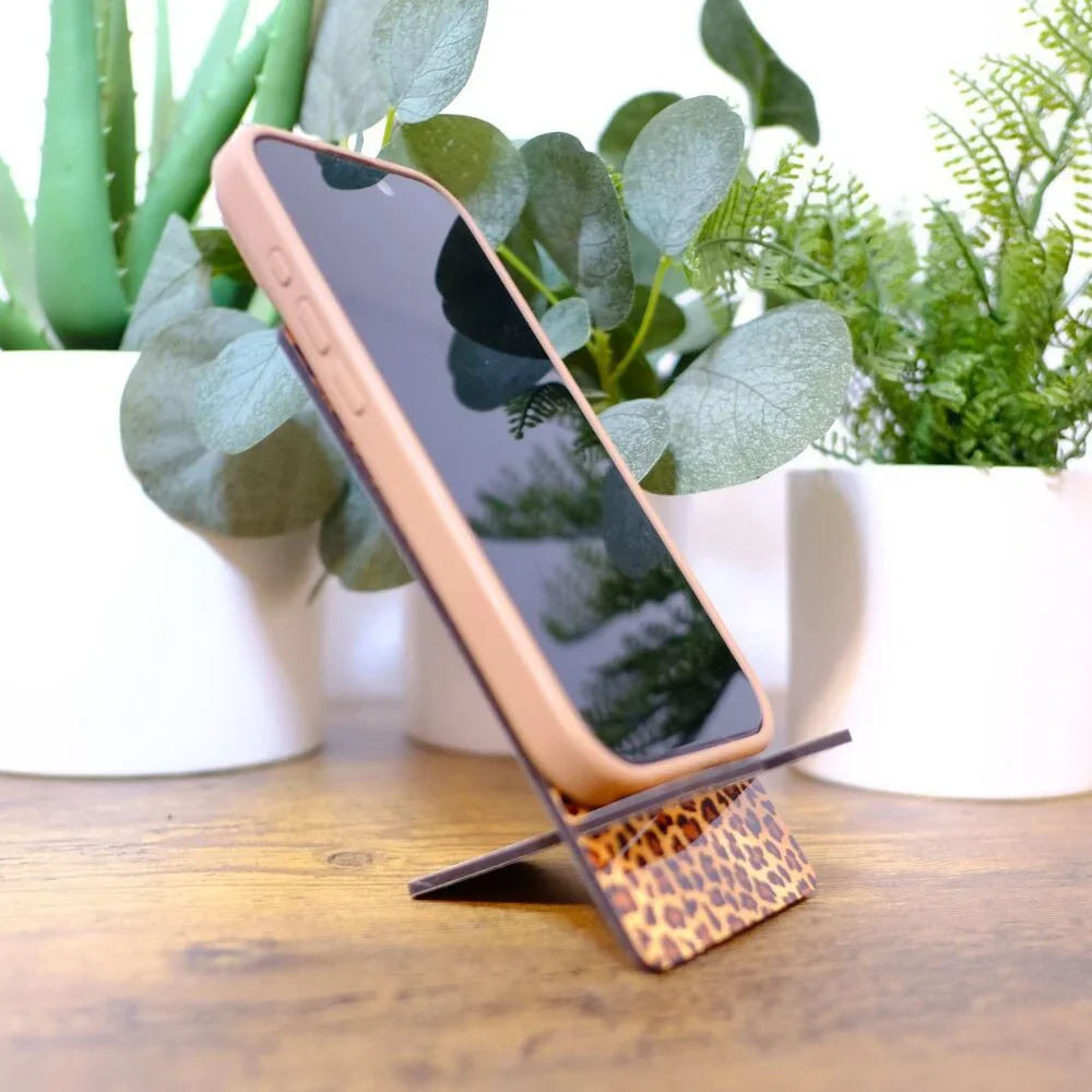 Handmade Cellphone Stand/Dock, Animal Print, iphone, samsung, android, gift